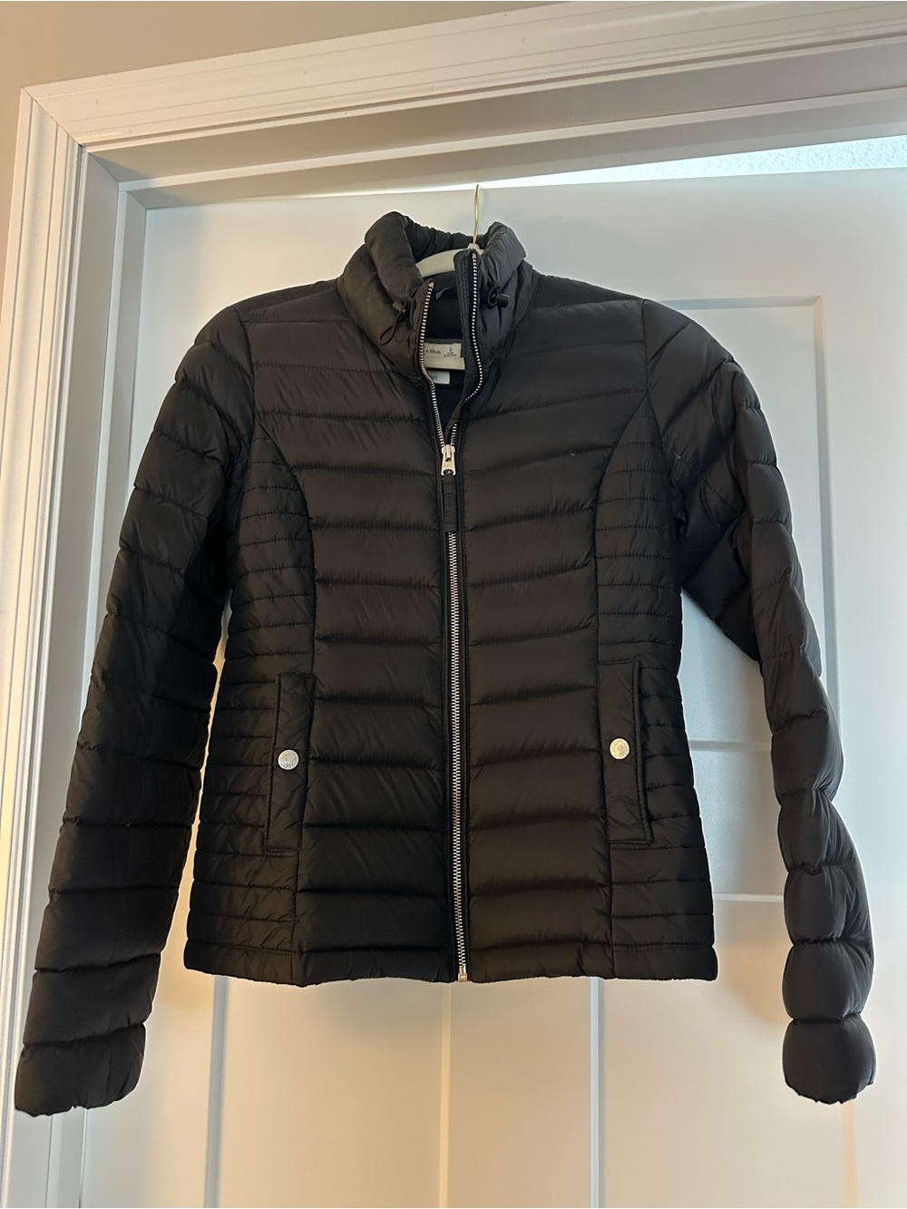 Abercrombie & Fitch Black Quilted Packable Puffer Jacket